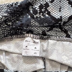 White Mark Black and Gray Animal Print Tank